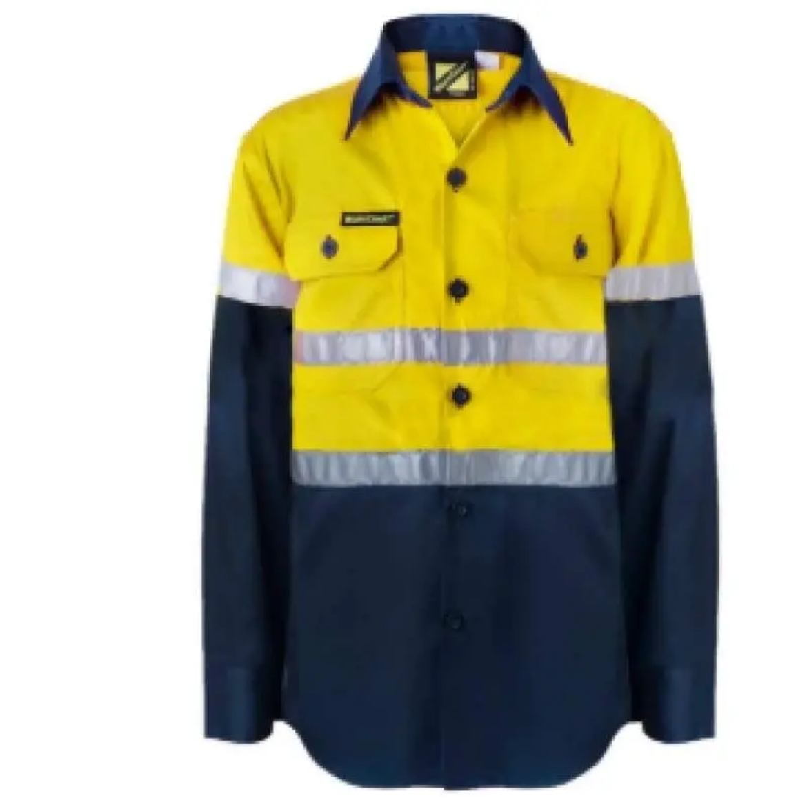 Picture of WorkCraft, Childrens, Shirt, Long Sleeve, Lightweight, Two Tone, Cotton Drill, CSR Reflective Tape